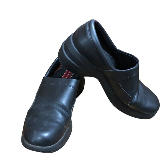 Wolverine Anti Fatigue EPX Womens 8M Oil Resistant Slip-On Shoes Black Leather U - Picture 1 of 15
